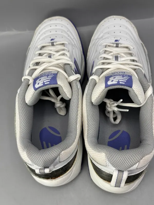 New Balance 806 Tennis Shoes Womens 9.5 White Grain Leather Athletic WC806W - Image 5