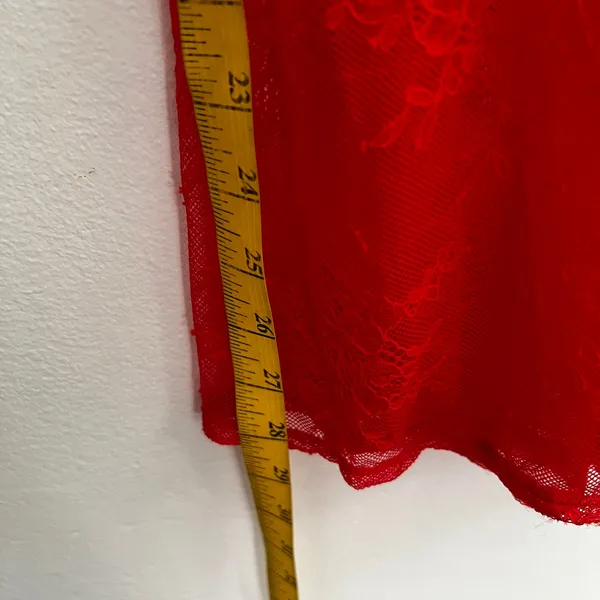 Red Lace Babydoll Top Y2K 2000s Coquette Fairycore Romantic‎ Small - Image 6