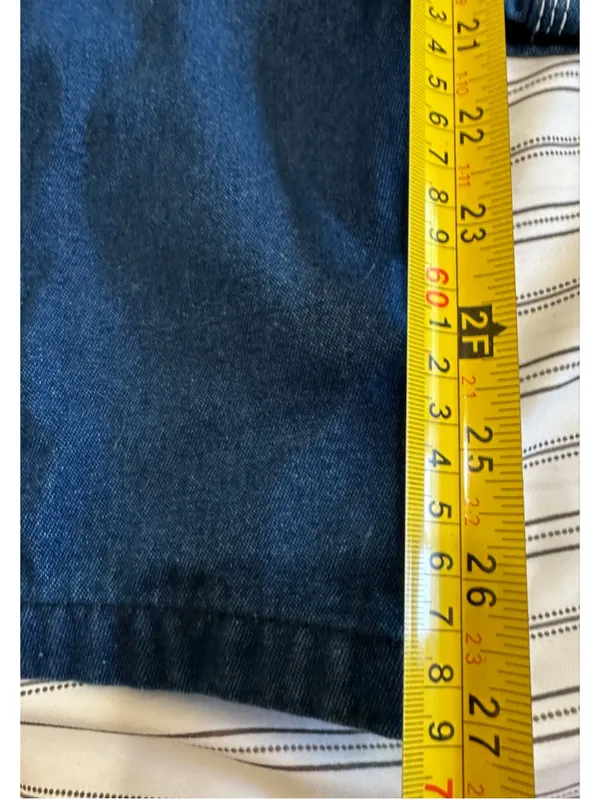 Women's Liberty Denim Overalls Size 30 Blue and Green - Image 9