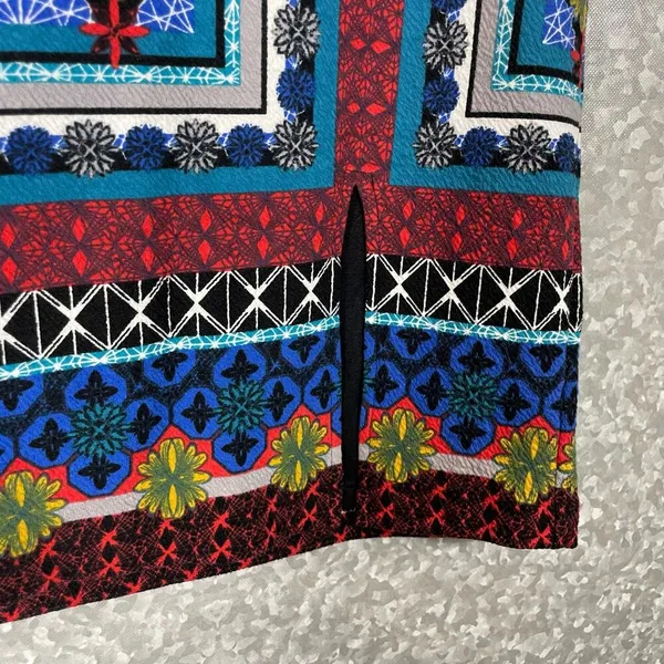 Anthropologie Maeve Women's Tearoom Boho Patterned Knit Pencil Skirt - Size XS - Image 4