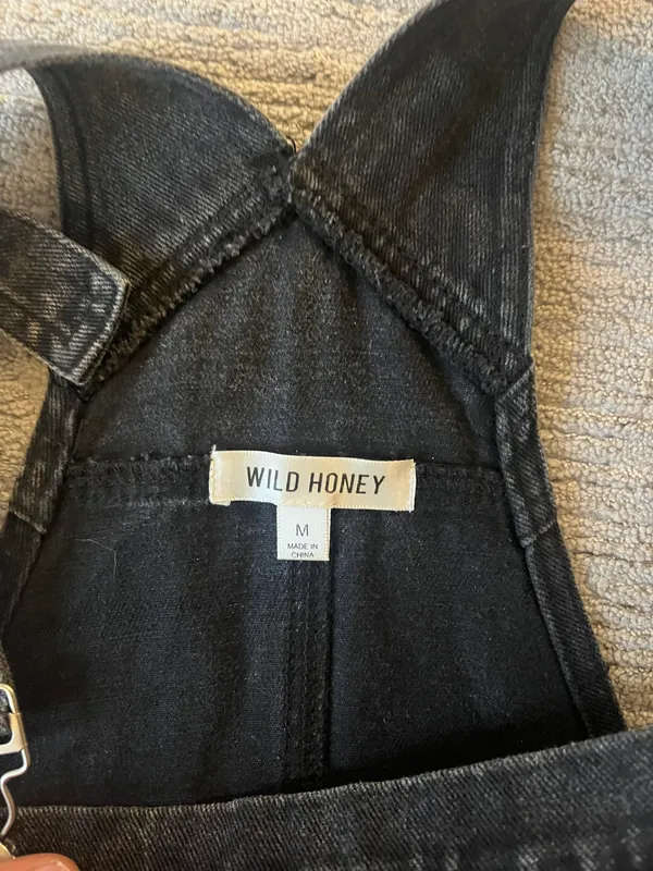 Black Overalls Size M - Image 2