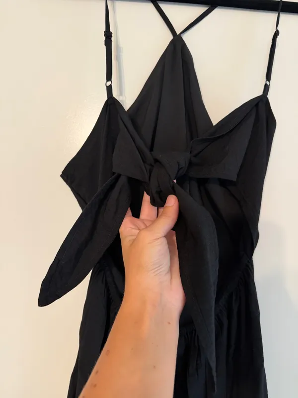 American Eagle Black Halter Maxi Dress - Image 6