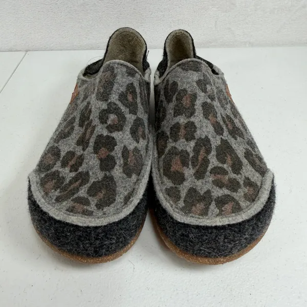 Taos 41 10.5 Convertawool Leopard Clogs Wool Slip On Comfort Shoes Collapsible - Image 5