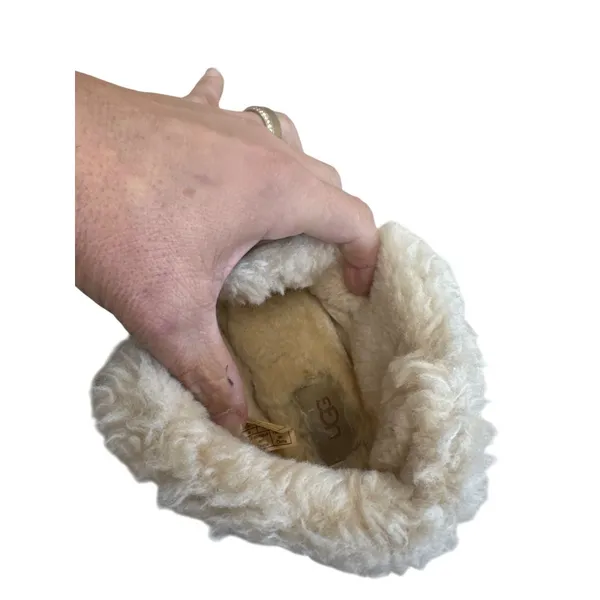 UGG Womens Brown Leather Fur-Lined Moccasin Slippers Ankle Boots Size 6 SKU8190 - Image 8