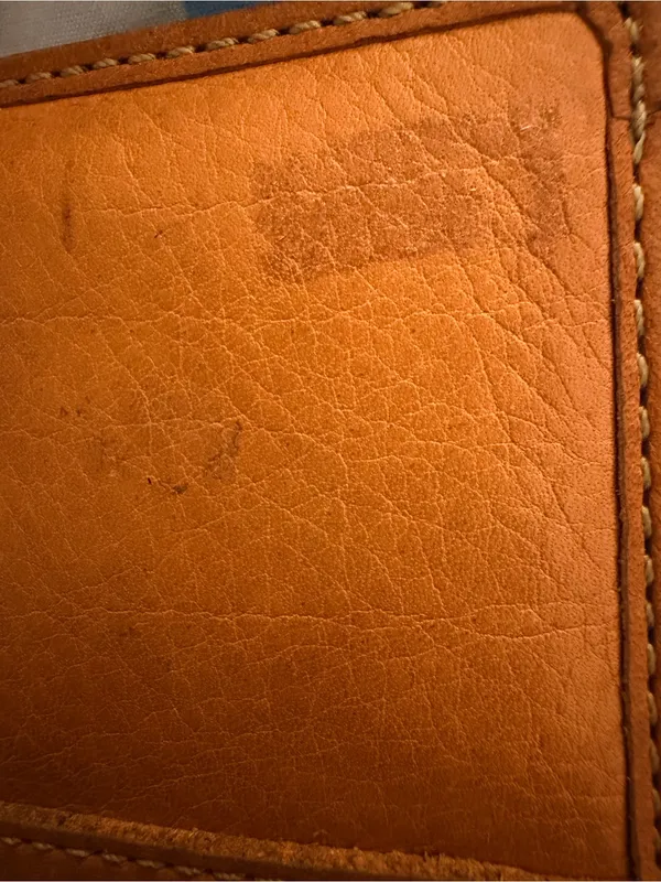 Fossil Cognac Leather Wallet with Brass Logo Stud - Image 8