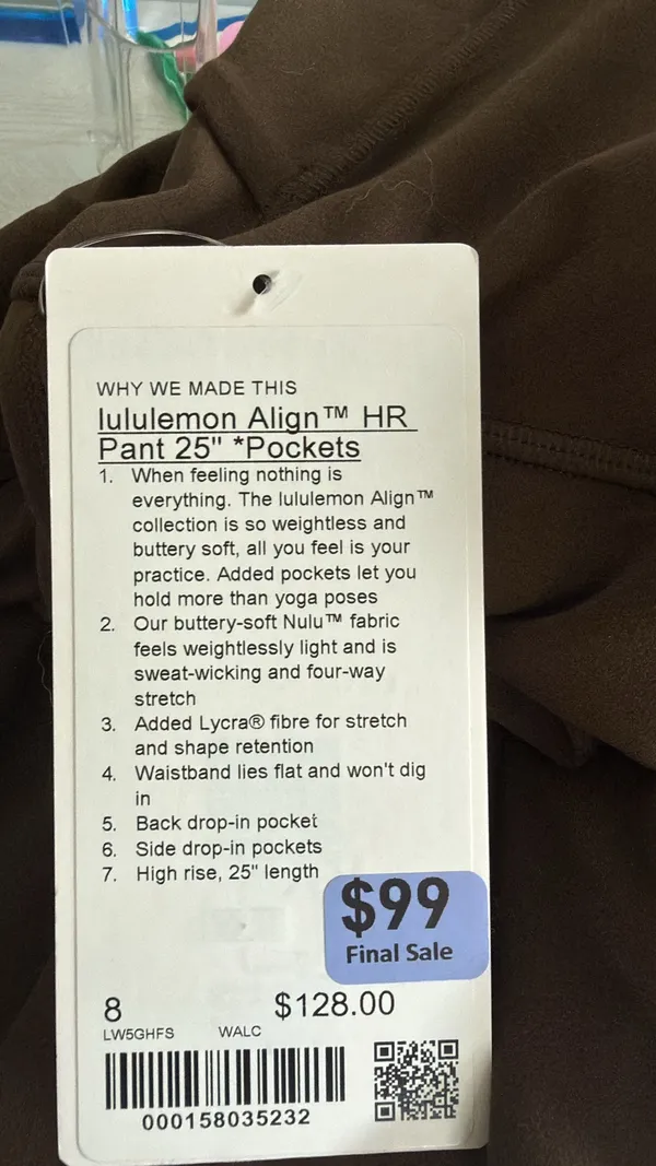 Lululemon Size 8 Align HR 25” Leggings with Pockets - Image 8