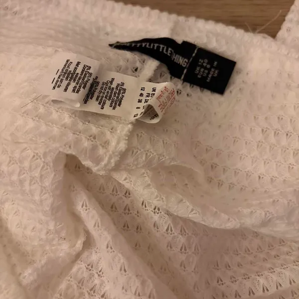 Pretty Little Thing White Cover Up Pants - Image 3