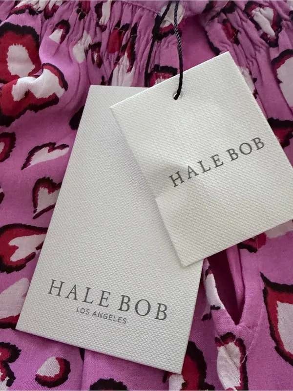Hale Bob Marae Pink Heart Leopard Print‎ Dress XS NWT - Image 6