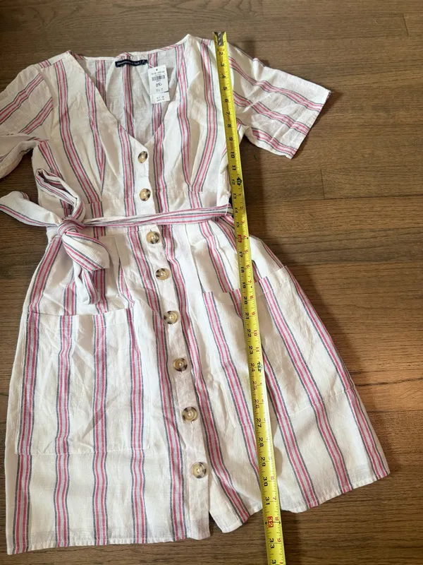Abercrombie and Fitch NWT Cotton Striped Midi Dress: Size Small - Image 5