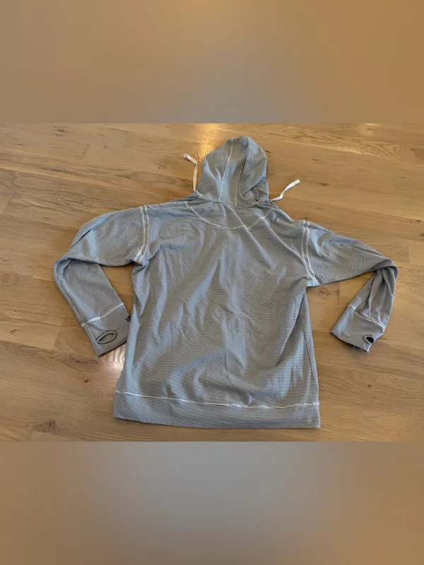 Albion lightweight zip up hoodie sweet stripes size large - Image 8