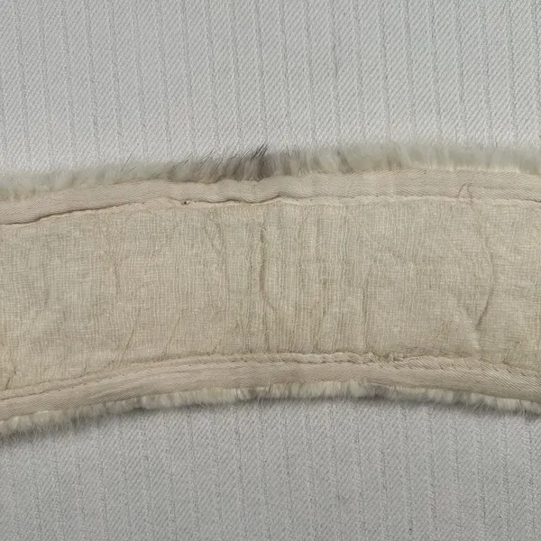 Vintage Genuine Fur Shawl Stole Wrap Cream Ivory Soft - Image 7