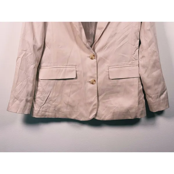 Abercrombie & Fitch Womens Slim Blazer XS Tan Tailored Old Money Academia Career - Image 9