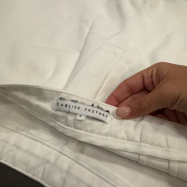 English Factory Elegant White Women's Shorts - Image 4