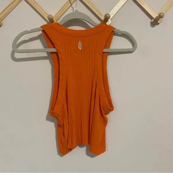 Free People Movement Bright Orange Workout Tank size Small - Image 4