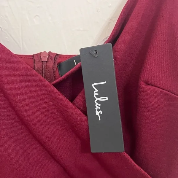NWT Lulu’s All this Appeal burgundy bodycon midi dress size M - Image 6