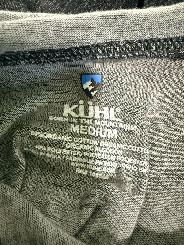 Kuhl Men's Dark Gray Hooded Long-Sleeve Shirt - Image 4