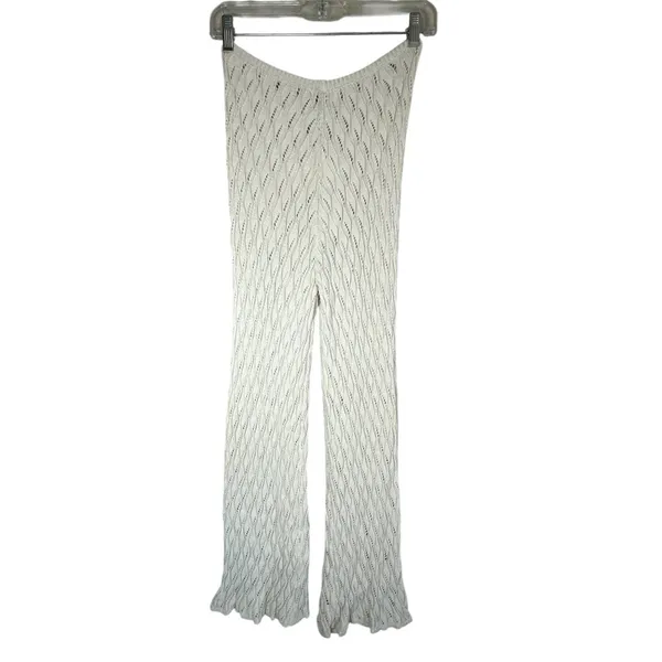 SNDYS Claire Pants in Natural XX-Small New Womens Cream Crochet Coverup - Image 6
