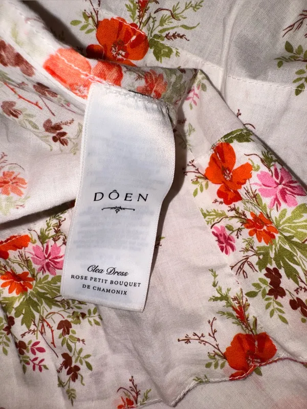 NEW DÔEN Clea Print Sleeveless Organic Cotton Maxi Dress sz S - Image 9