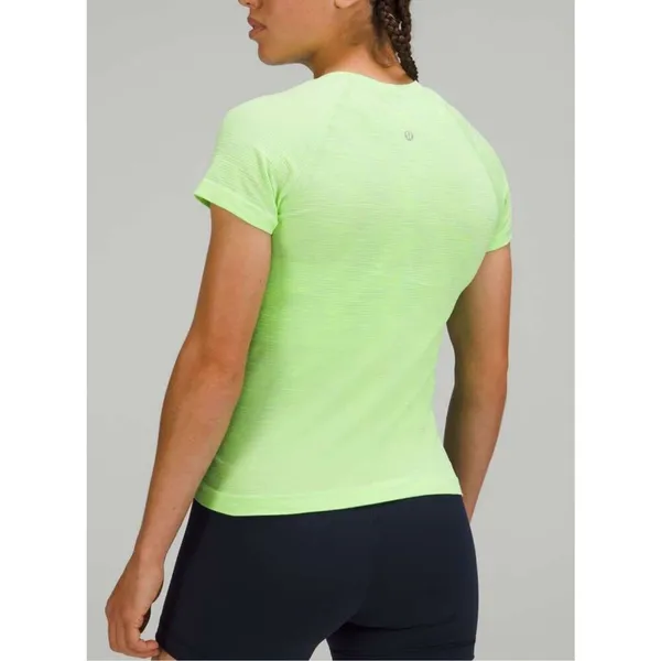 Lululemon‎ W3FEHS Swiftly Tech SS Top 2.0 Race Length Neon Green Activewear XS - Image 3