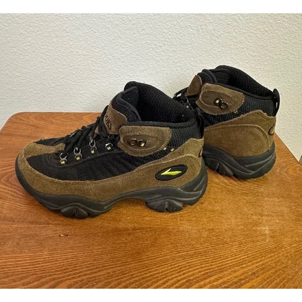 Brooks Women's Suede Mesh Hiking Boots Tan Black 29236 SIZE 6.5 Sku 2706 - Image 3
