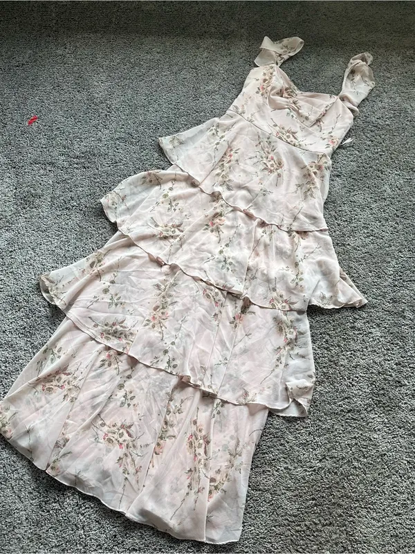 Wayf Blush Floral Tiered Maxi Dress - Image 2