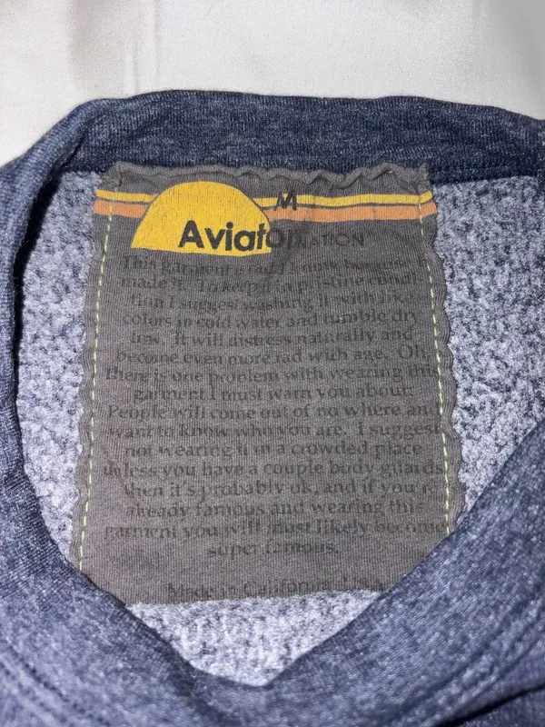 Aviator Nation Crewneck Bolt Cropped - Image 2