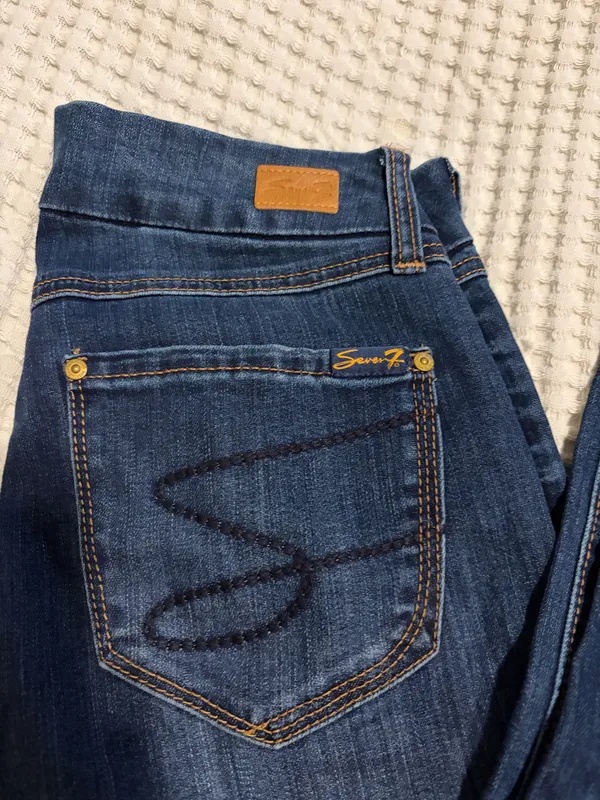 Seven7 Dark Wash Skinny Jeans - Image 2