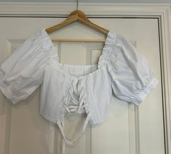 I Just Have to Have It Boutique White Corset Top - Image 2