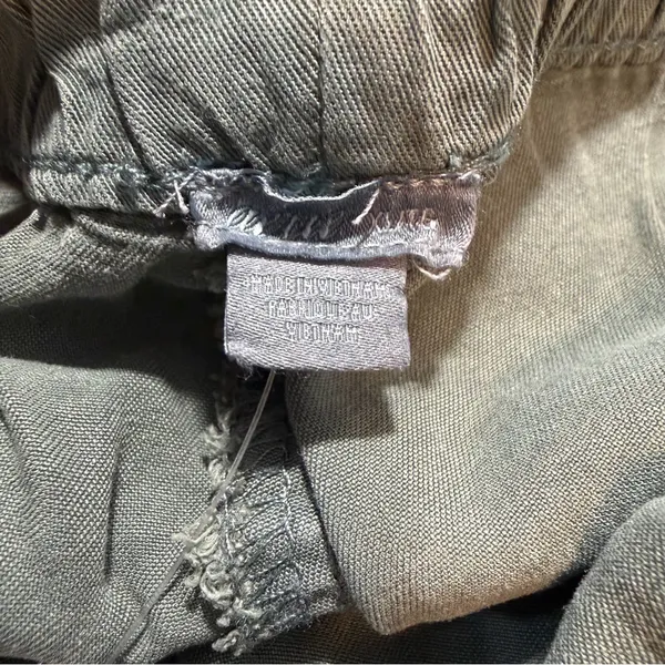 Aerie Lyocell Paperbag Wide Leg Pants XL Olive Green Pull On NWT - Image 5