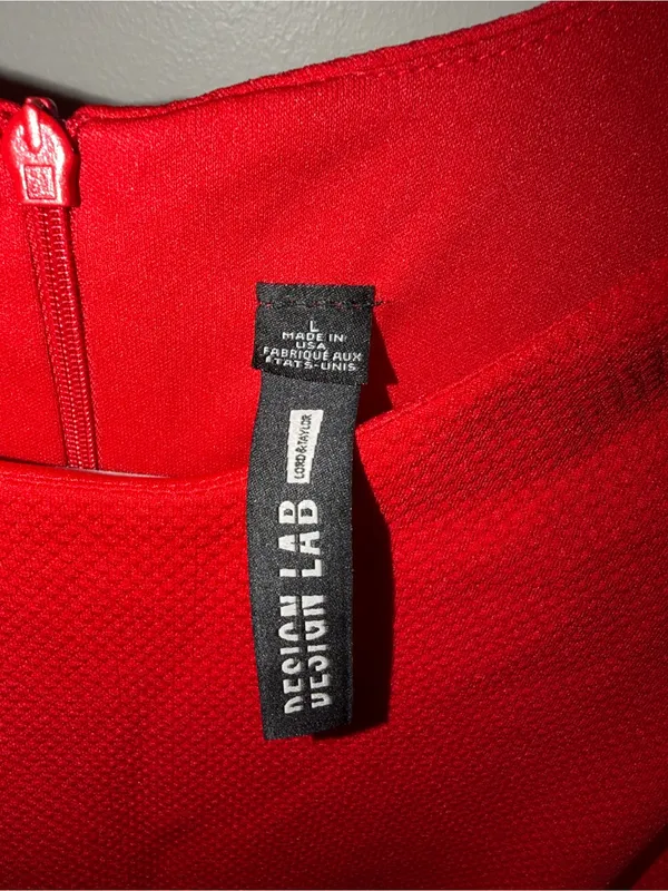 Design Lab Red Sleeveless Shift Mini Dress - Image 4