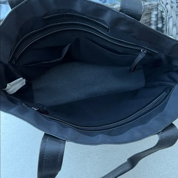 Lululemon Black Leather Tote Bag - Image 6