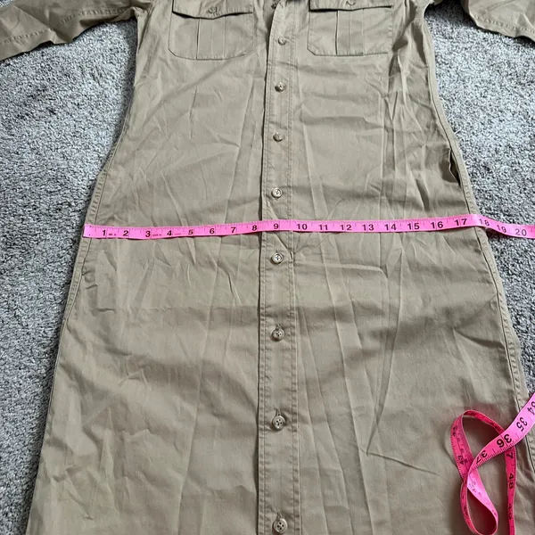 NWT Vintage Ralph Lauren Desert Explorer Maxi Dress Button Up Long Sleeve Tan - Image 4