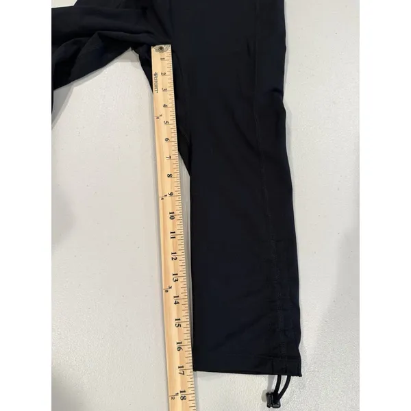 Free People Capri Leggings Womens XS Black Active Adjustable Hem Yoga Gym Travel - Image 4
