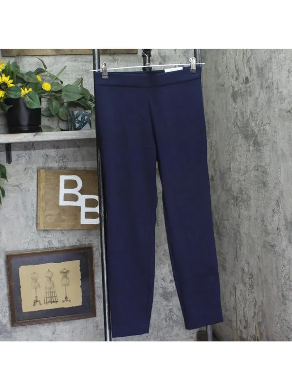 NWT A New Day High Rise Skinny Ankle Elastic Waist Pull On Pants Navy Blue 4 - Image 2