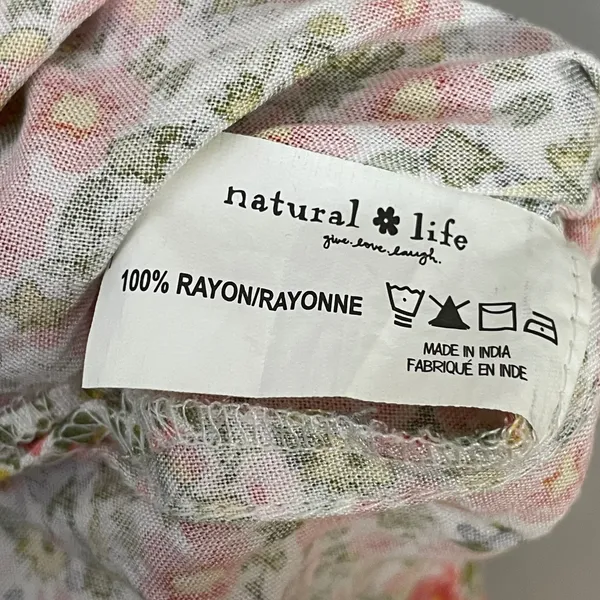 Natural Life Dress Patti Side Slit Floral Empire Waist Medium Maxi Women Boho - Image 10