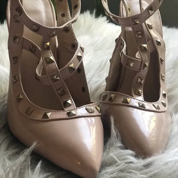 ✨Ji Mei Shoes Nude Pale Pink Pointed Toe Heels✨ - Image 5