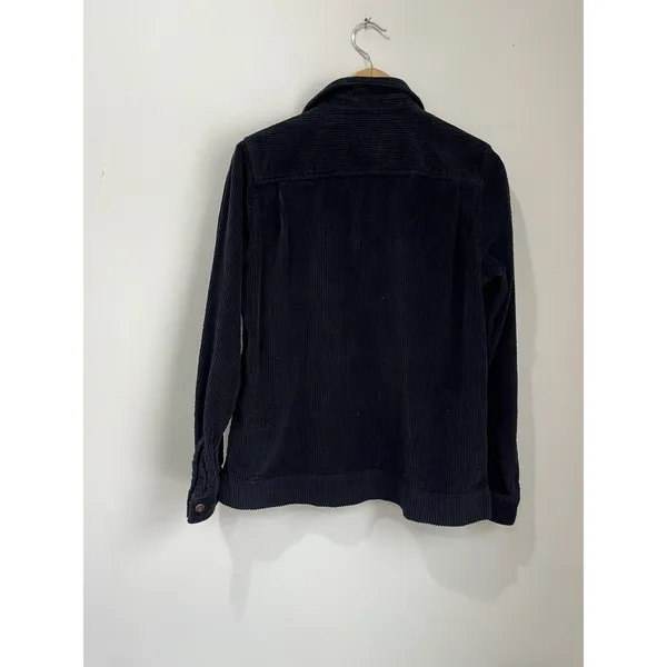 L.L.Bean‎ Comfort Corduroy Relaxed Shirt Black Button Down Sz S - Image 2