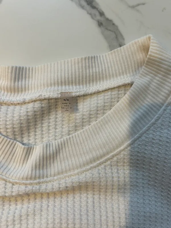 We The Free White Thermal Waffle Long Sleeve - Image 4