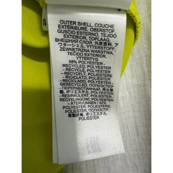 Essentiel Antwerp Button Down Shirt Women M Lime Green Satin Boxy Blouse - Image 8