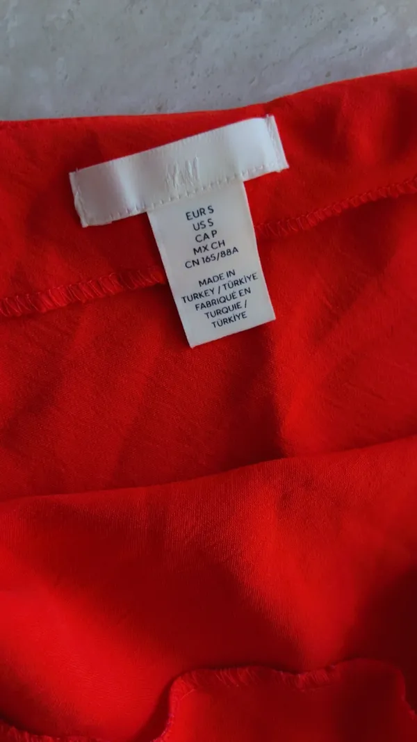 H&M One-Shoulder Orange Mini Dress - Image 3