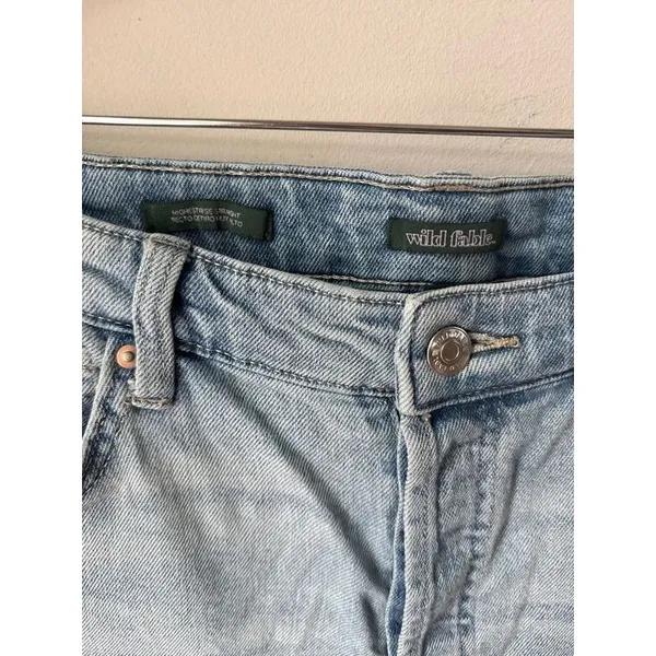 Wild Fable Highest Rise Straight Distressed Jeans Size 12 - Image 2