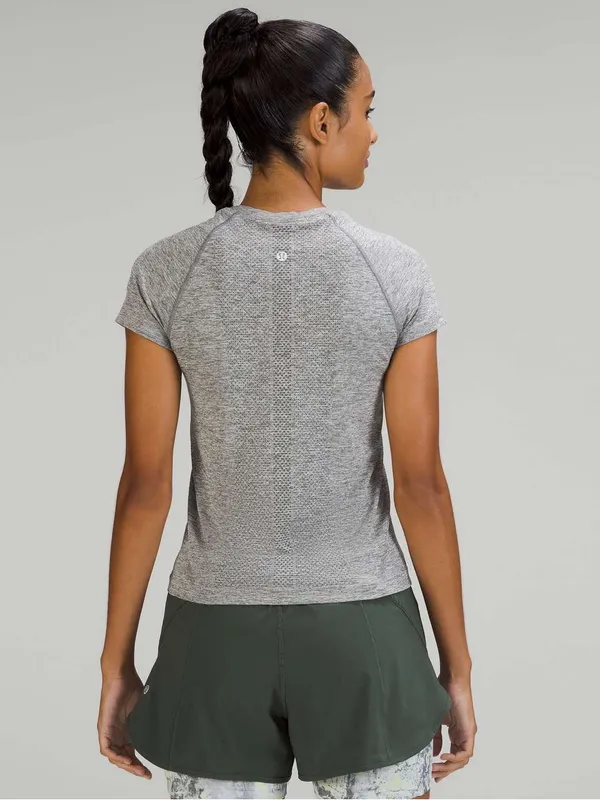 Lululemon Swiftly Tech Short Sleeve Shirt 2.0 Race Length Slate / White Grey 6-8 - Image 2