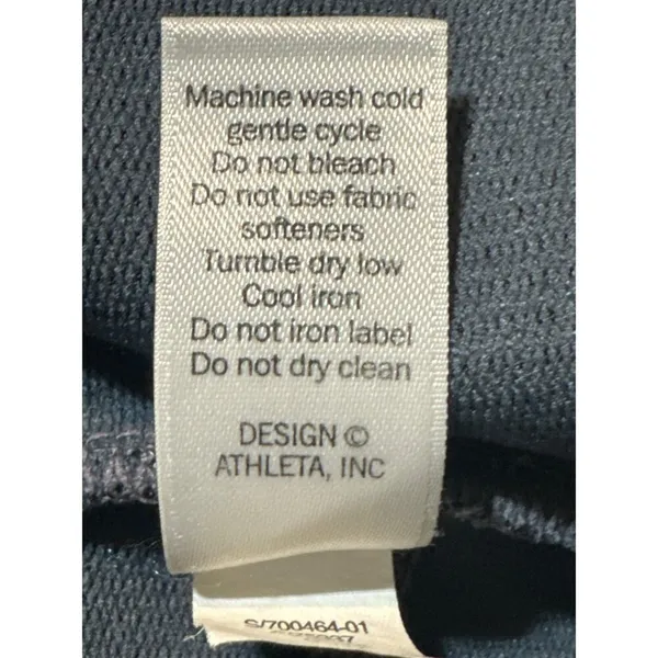 Athleta Techie Terry Mini Skirt Womens L Heather Gray Drawstring Pockets UPF 30 - Image 8