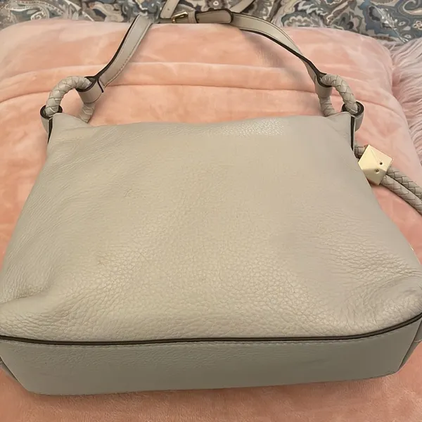 M K Stone colored pebbled leather. Excellent Condition. - Image 4