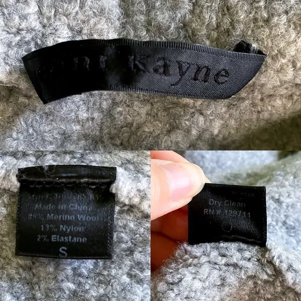 Jenni Kayne Sweater Boucle‎ Duster Coat Merino Wool Cardigan Open Grey S GUC - Image 7