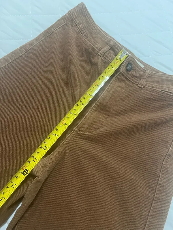Everlane Womens Brown Corduroy Pants Size 6 High Rise Straight Leg Casual Fall - Image 9