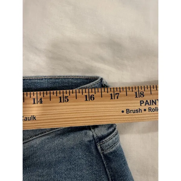 Mother Tripper Ankle Fray Jeans Womens 32 Blue Distressed Raw Hem Bohemian - Image 14