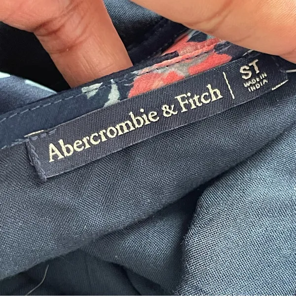 ABERCROMBIE & FITCH | Blue Floral Wrap Mini Dress Sz S(T) - Image 10