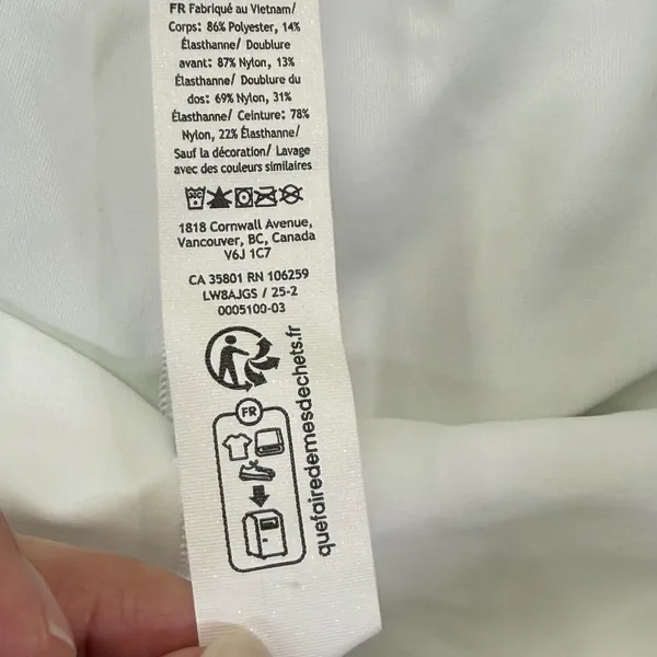 Lululemon Pace Rival Skirt Tall White Tennis Running Skort Size‎ 8 LW8AJGS - Image 8