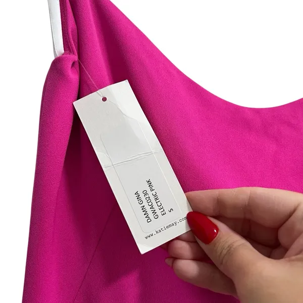 NEW NWT Katie May Damn Gina Low Back Maxi Gown In Electric Pink - Image 9